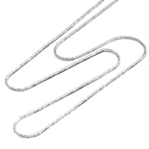 1.0mm Sparkle Chain in White Gold