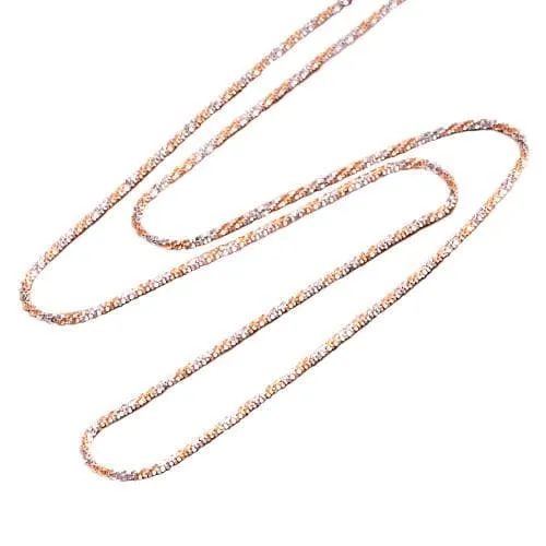 1.0mm Twist Sparkle Chain in Two Tone Gold