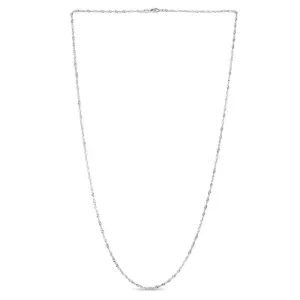 14k White Gold Singapore Chain, 20"
