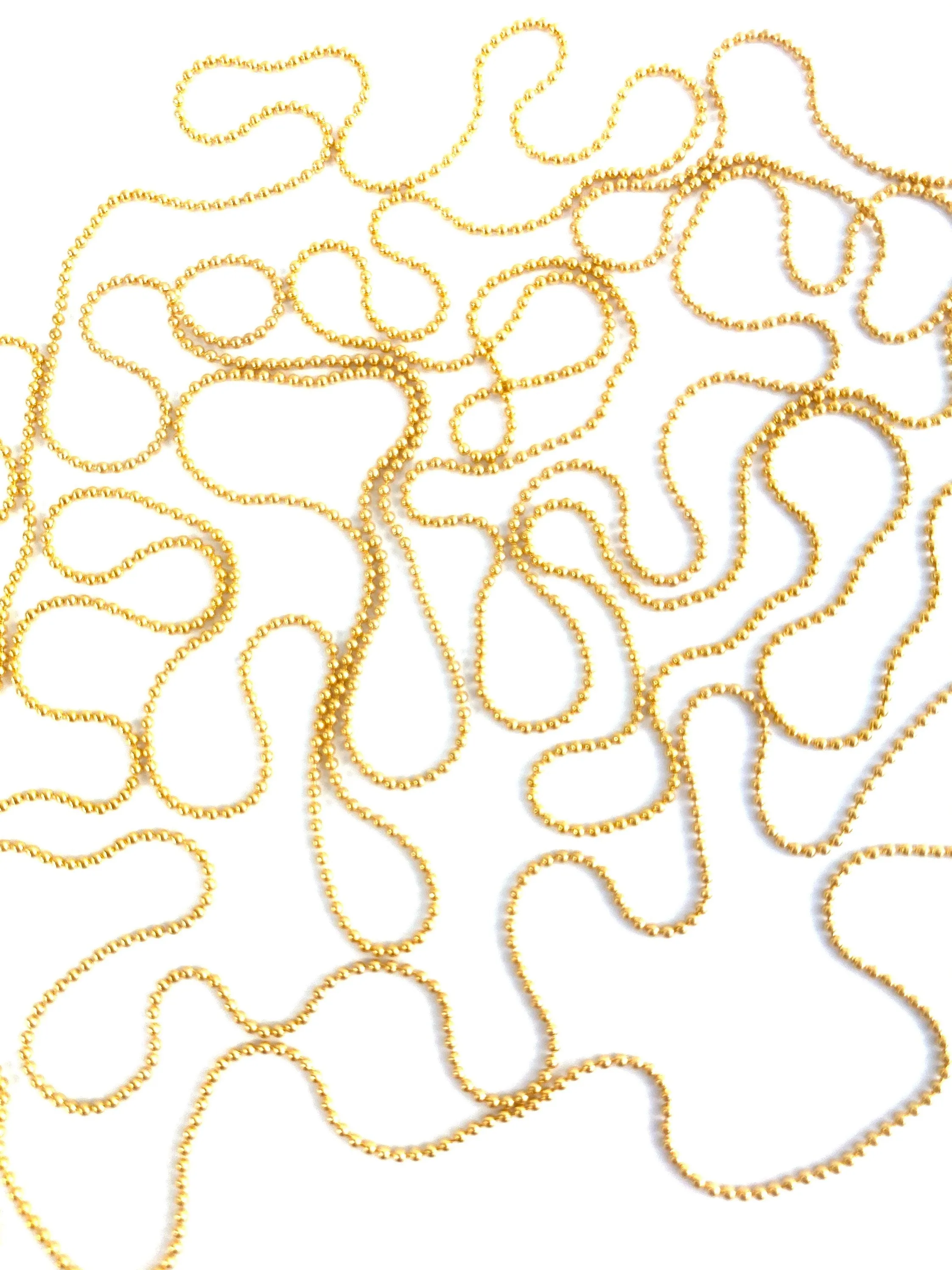 14KGF 1.0mm Bead Chain Footage Spool, 14KGF, 14K Gold Filled, 14K Gold Fill, 14K Gold, Sku: 4013705S25