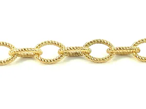 14KGF 4.2mm Screw Wire Cable Chain, 14K Gold Filled, 14K Gold Fill, Sku:SM417