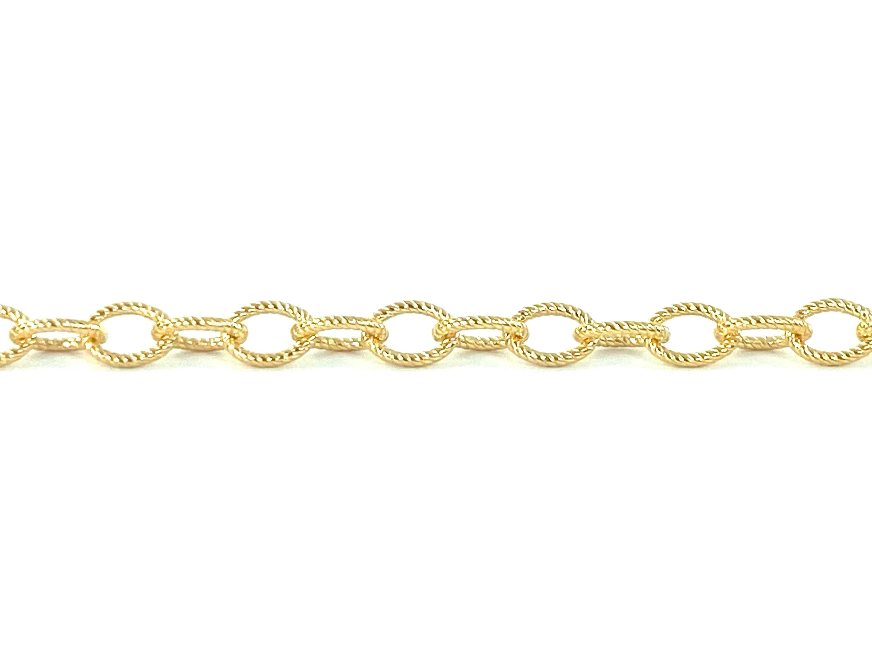 14KGF 4.2mm Screw Wire Cable Chain Rolls, 14K Gold Filled, 14K Gold Fill, Sku:SM417