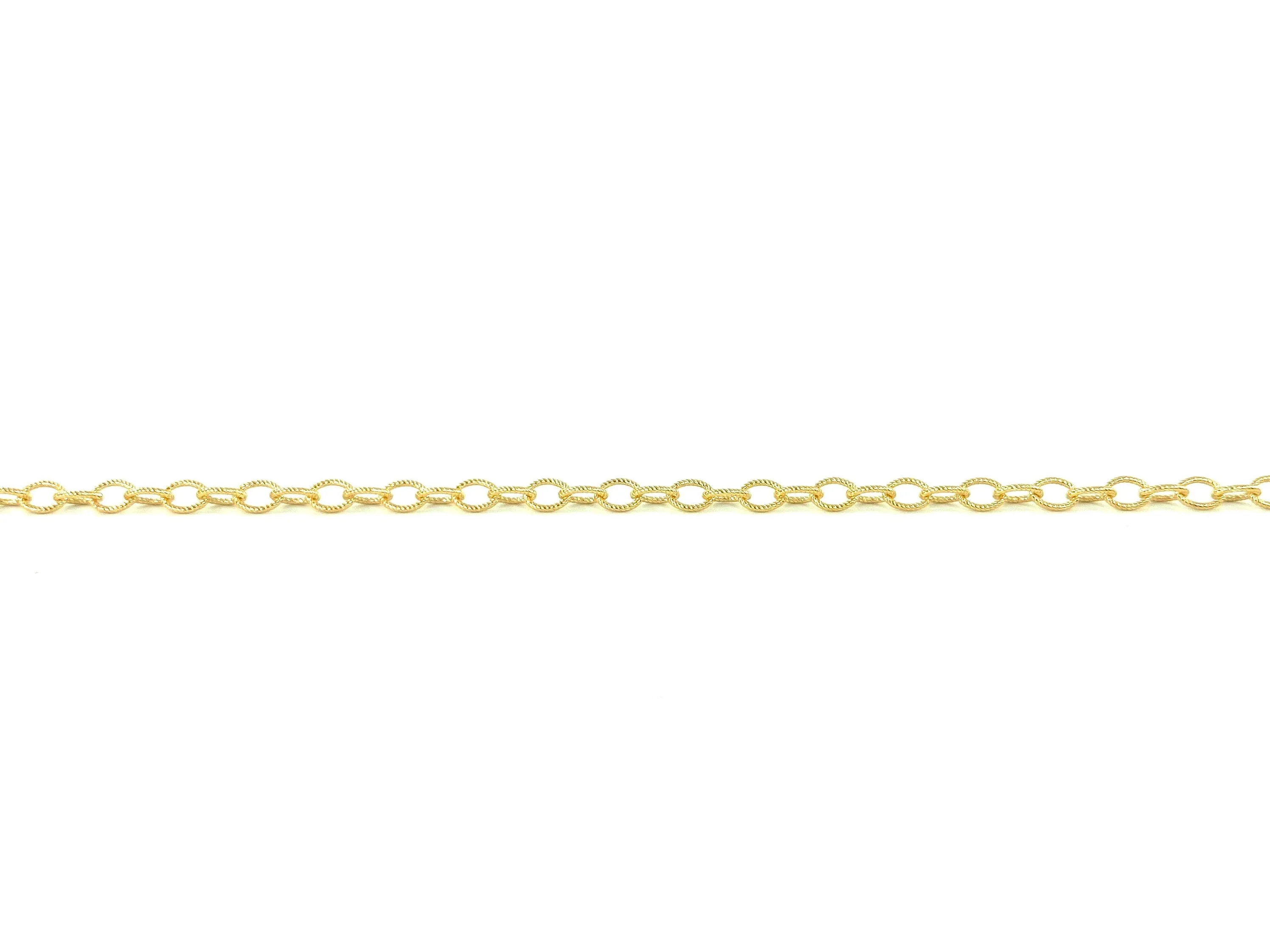 14KGF 4.2mm Screw Wire Cable Chain Rolls, 14K Gold Filled, 14K Gold Fill, Sku:SM417
