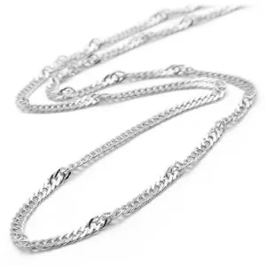 1.5mm Singapore Chain in 10k White Gold