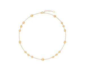 18K Yellow Gold Bead Necklace