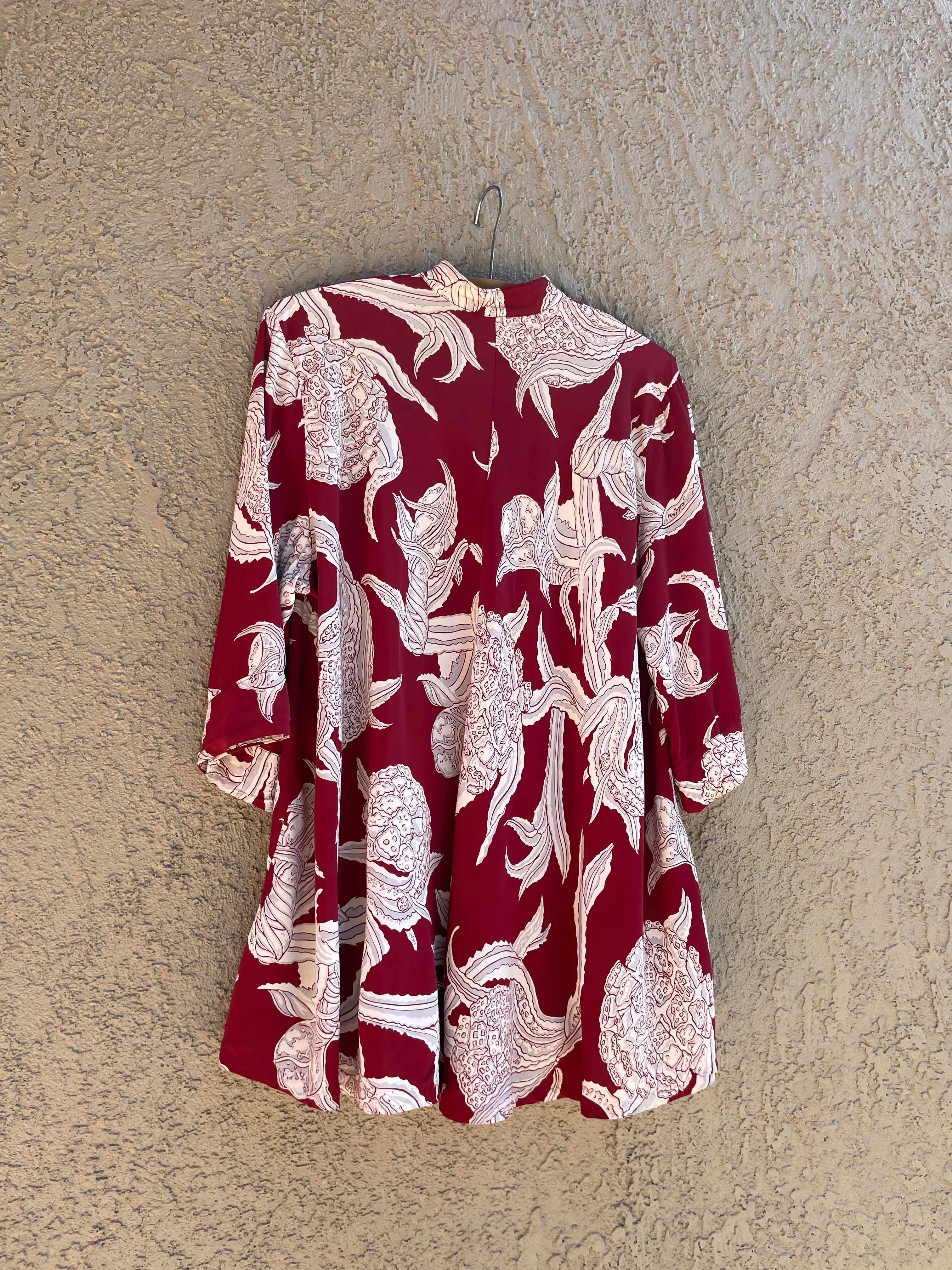 1940s Hawaiian Cold Rayon Smock Style Swing Jacket