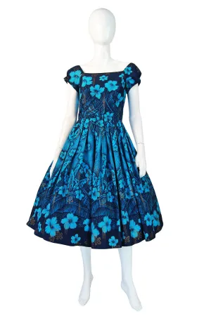 1960s Kamehameha Hand Painted Dress