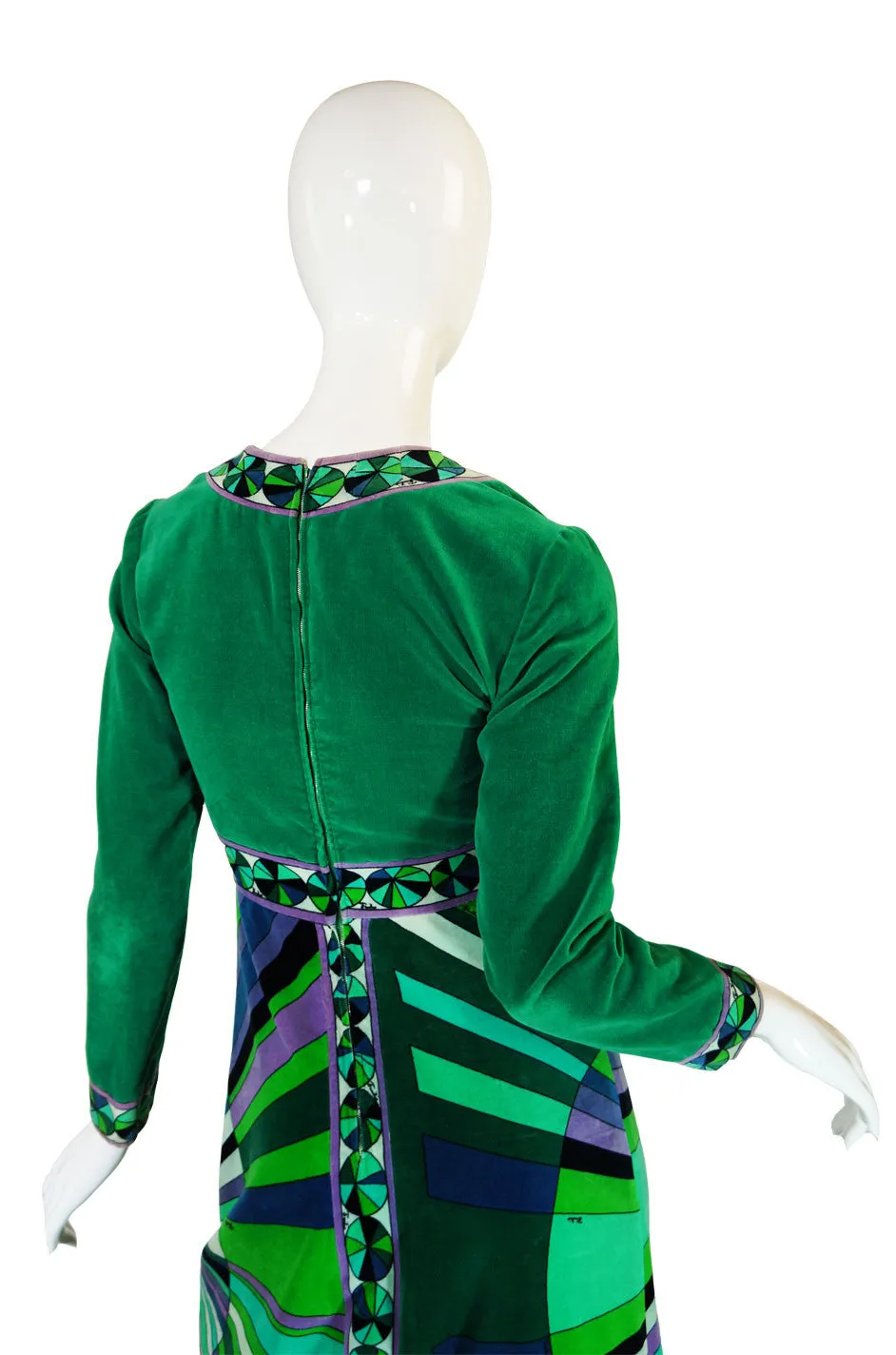 1970s Green Velvet Emilio Pucci Dress