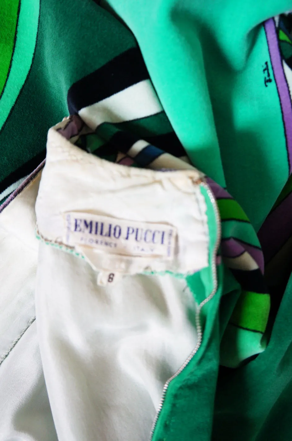 1970s Green Velvet Emilio Pucci Dress