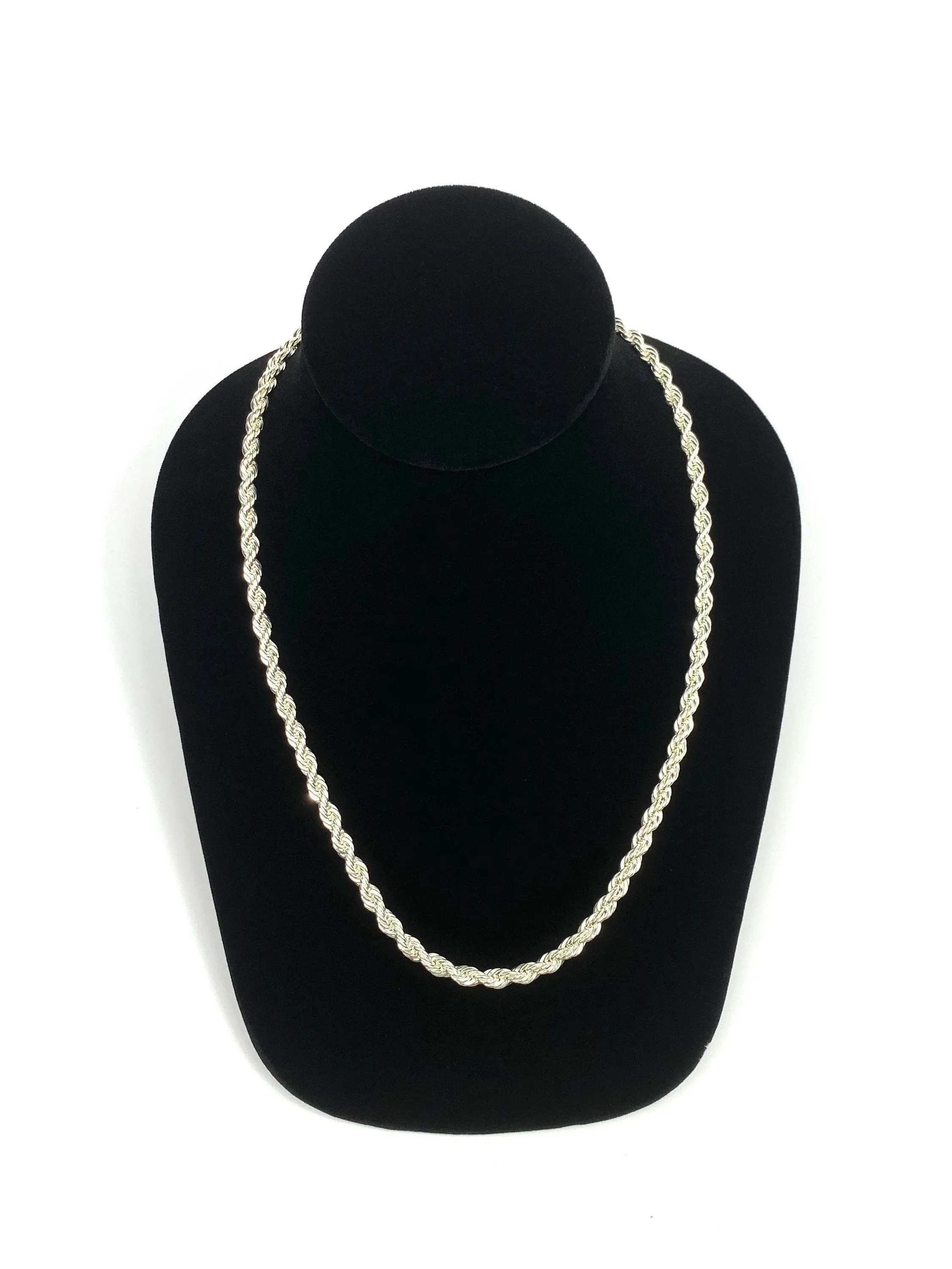 20” 4mm Sterling Silver Rope Chain, Sku: S5FRLC-20