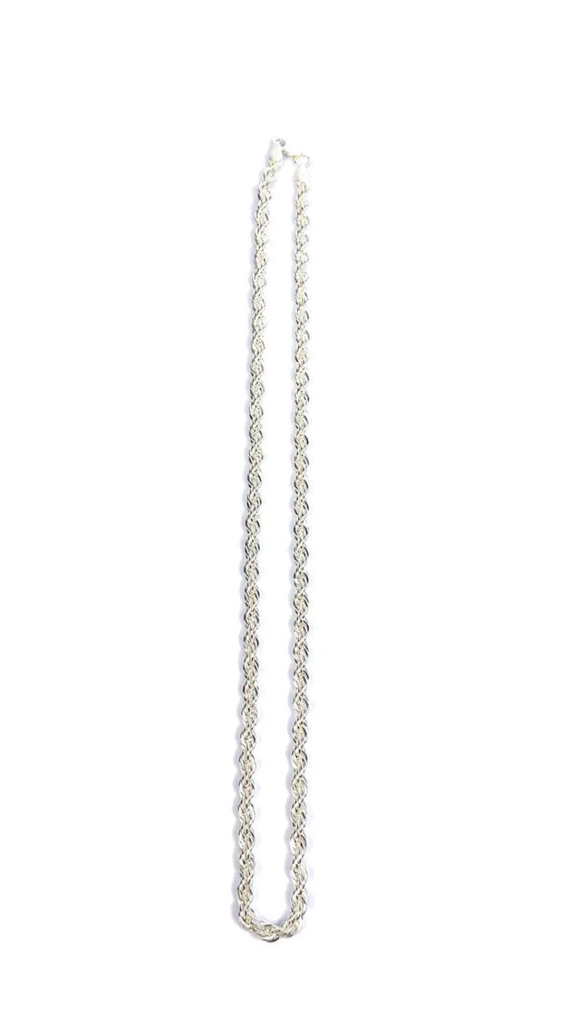 20” 4mm Sterling Silver Rope Chain, Sku: S5FRLC-20