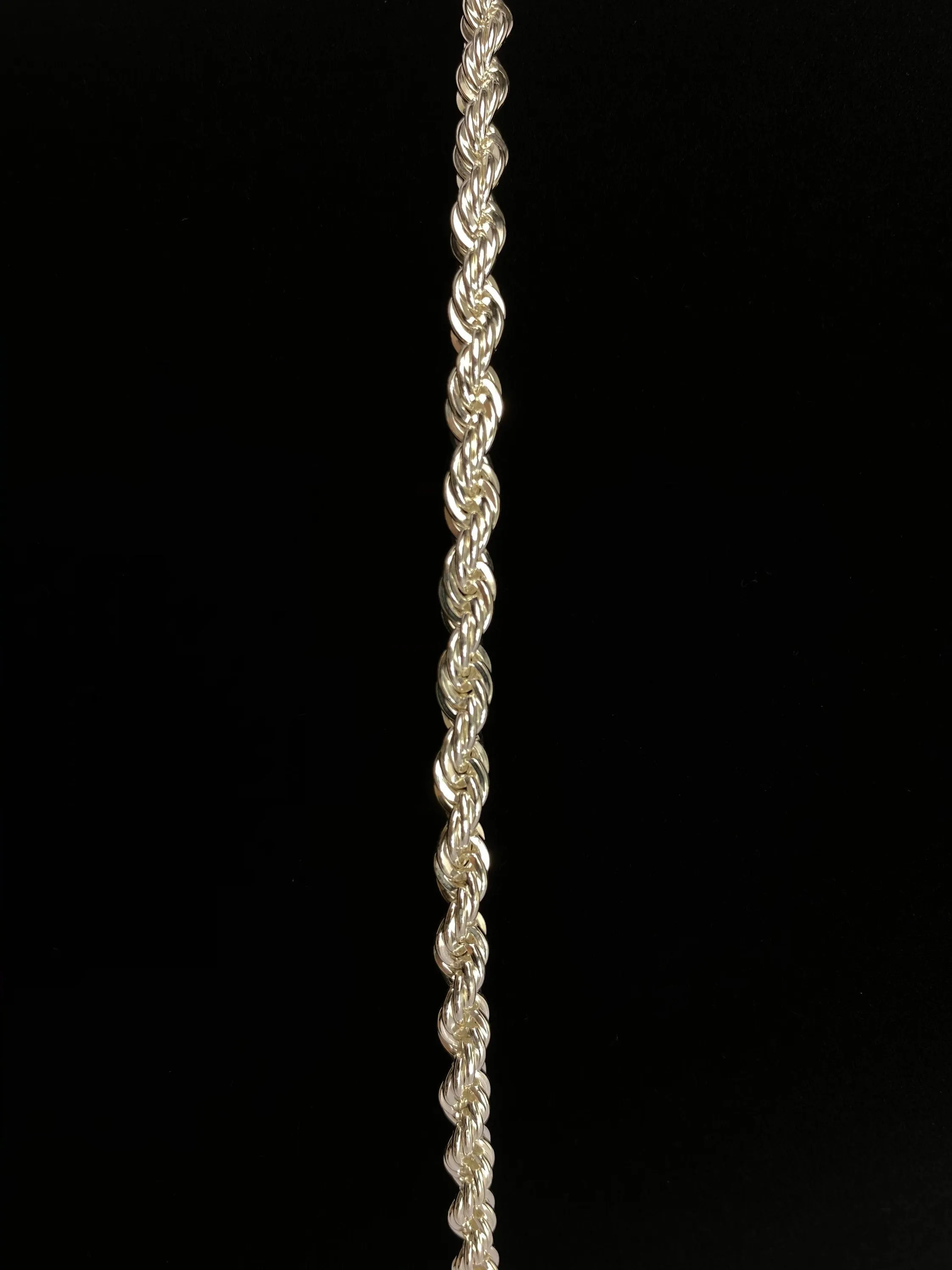 20” 4mm Sterling Silver Rope Chain, Sku: S5FRLC-20