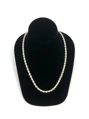 20” 4mm Sterling Silver Rope Chain, Sku: S5FRLC-20