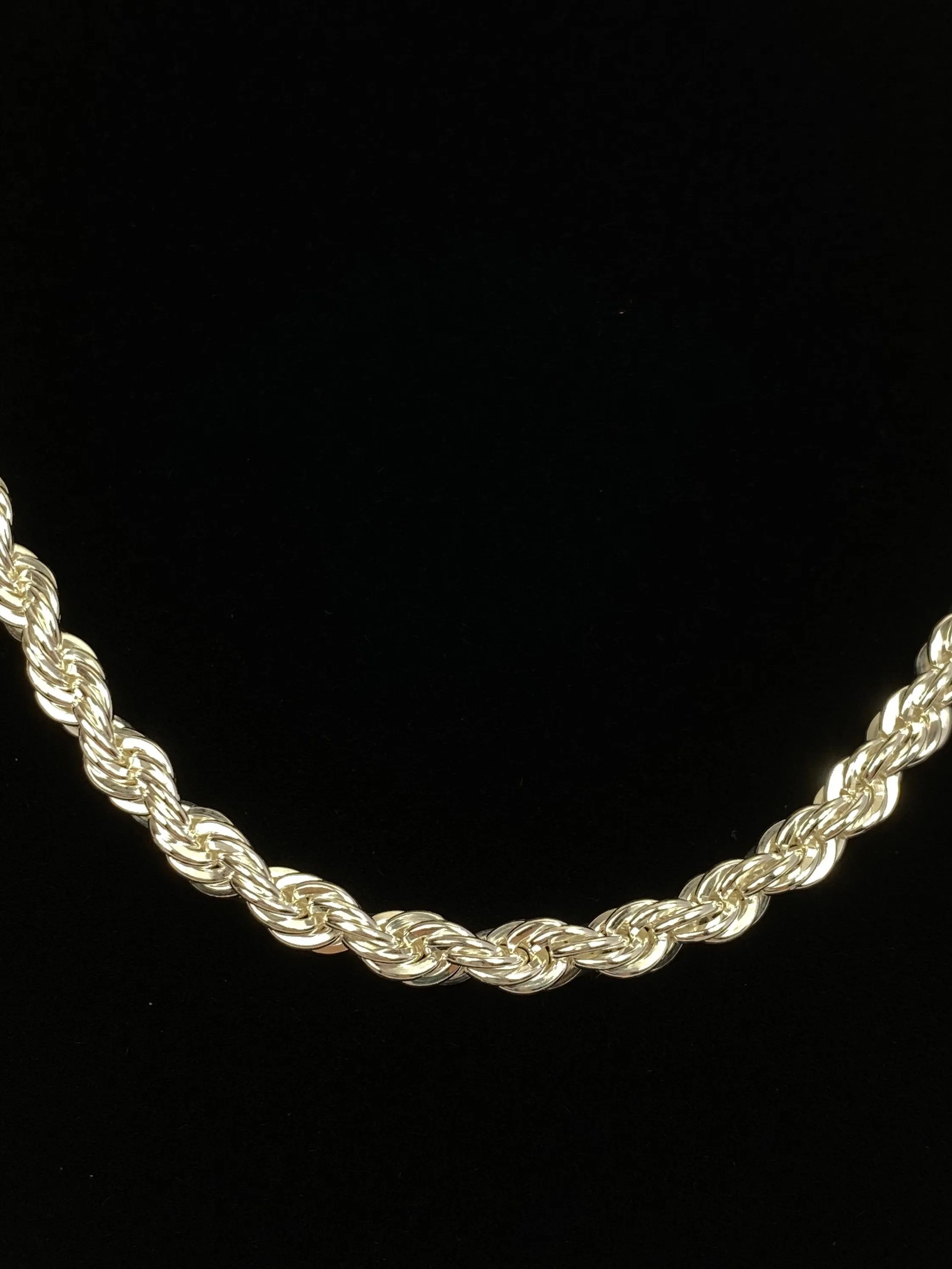 20” 4mm Sterling Silver Rope Chain, Sku: S5FRLC-20