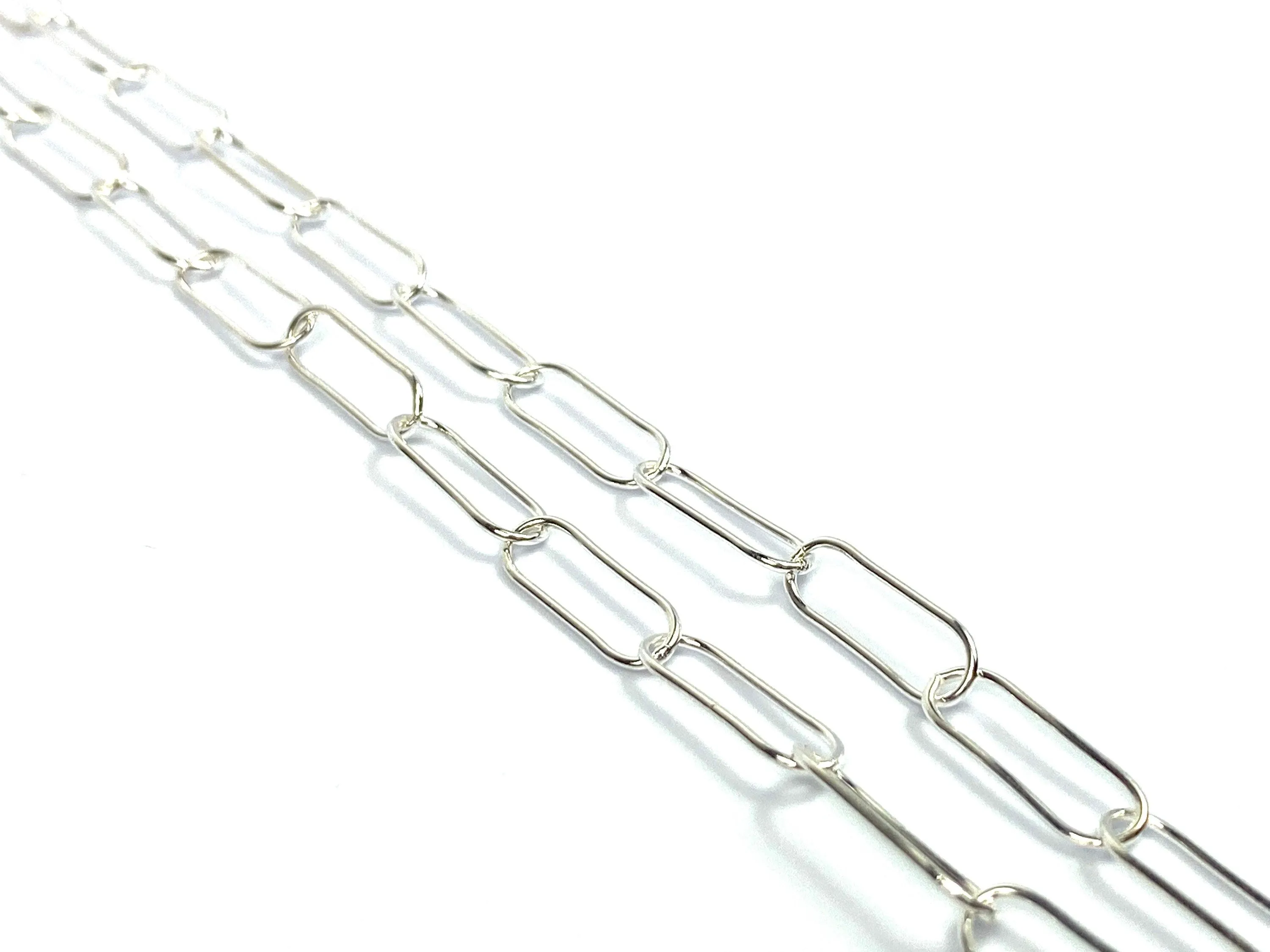 20” 5mm Sterling Silver Elongated Chain, Sku: SM768LC-20