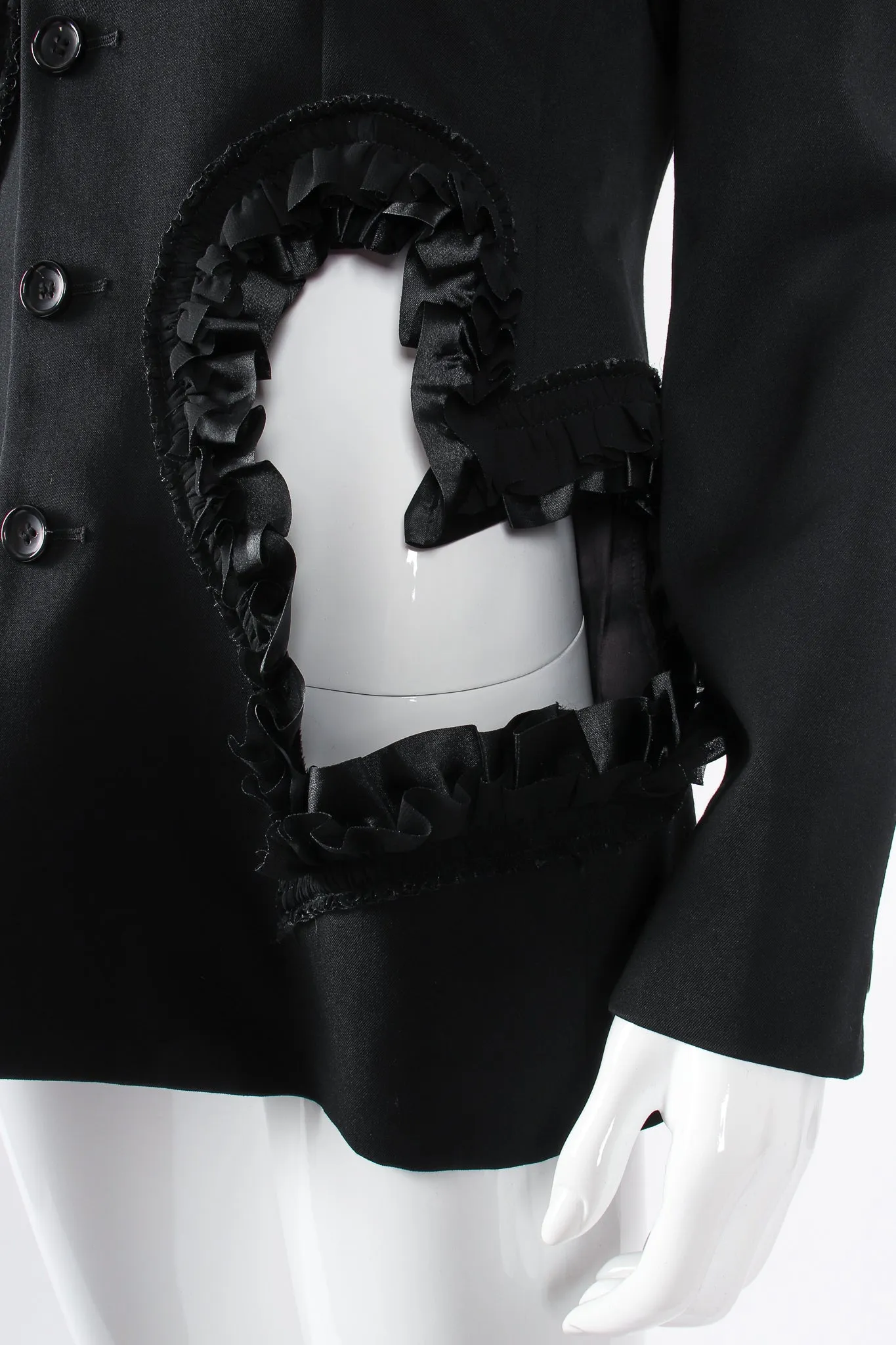 2008 Ruffle Heart Cutout Jacket