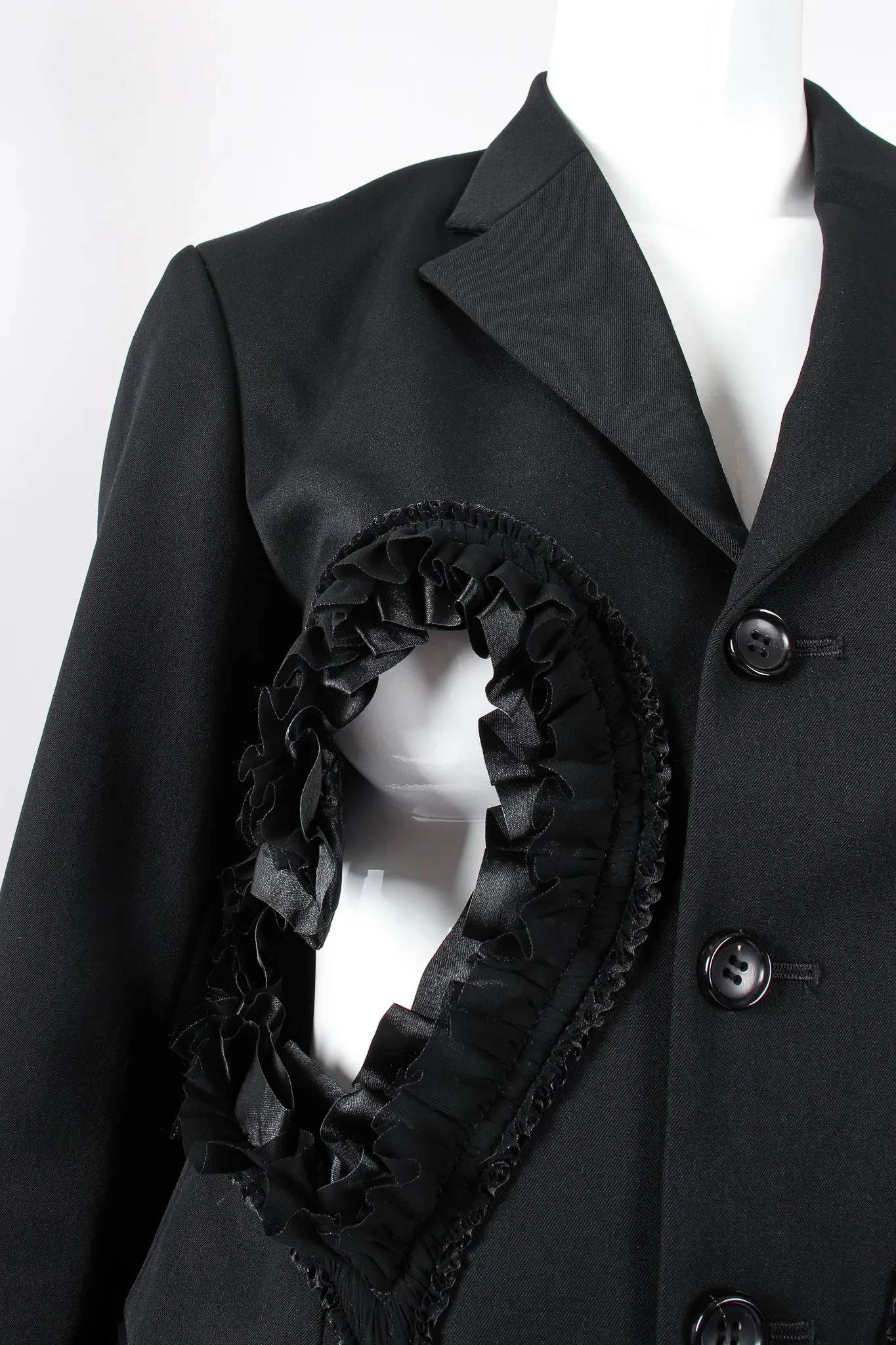 2008 Ruffle Heart Cutout Jacket