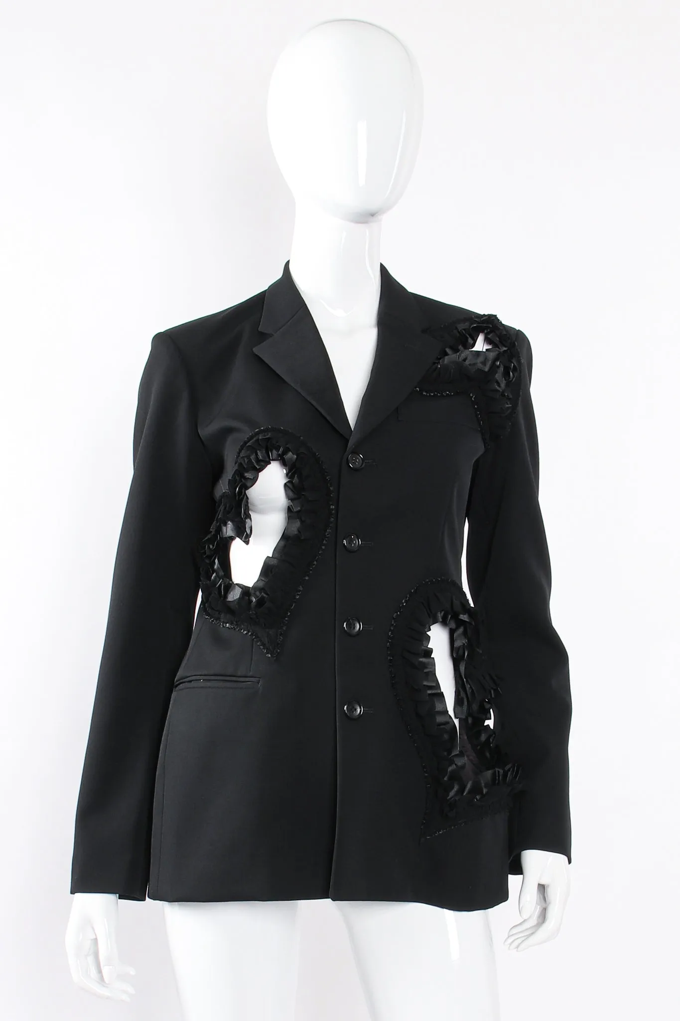2008 Ruffle Heart Cutout Jacket
