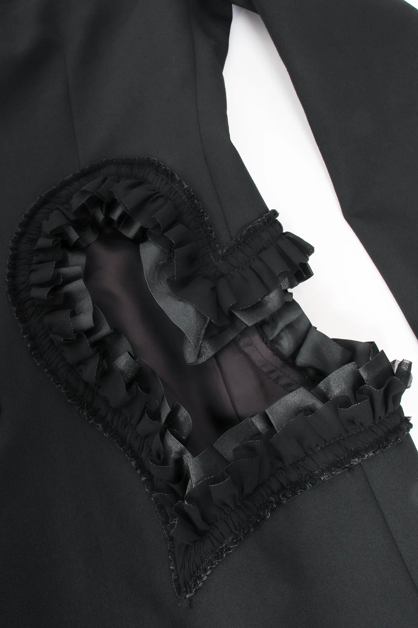 2008 Ruffle Heart Cutout Jacket