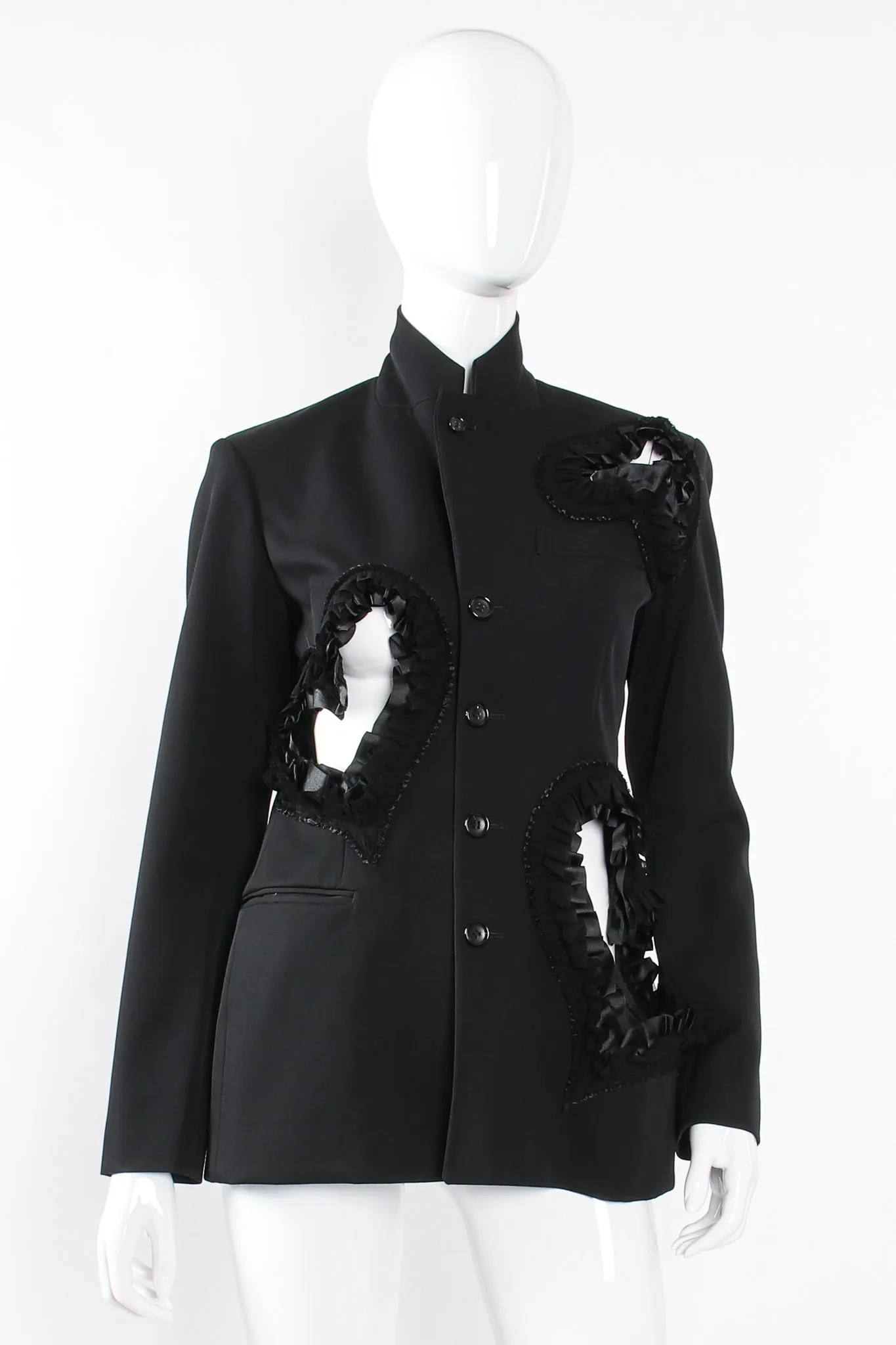 2008 Ruffle Heart Cutout Jacket