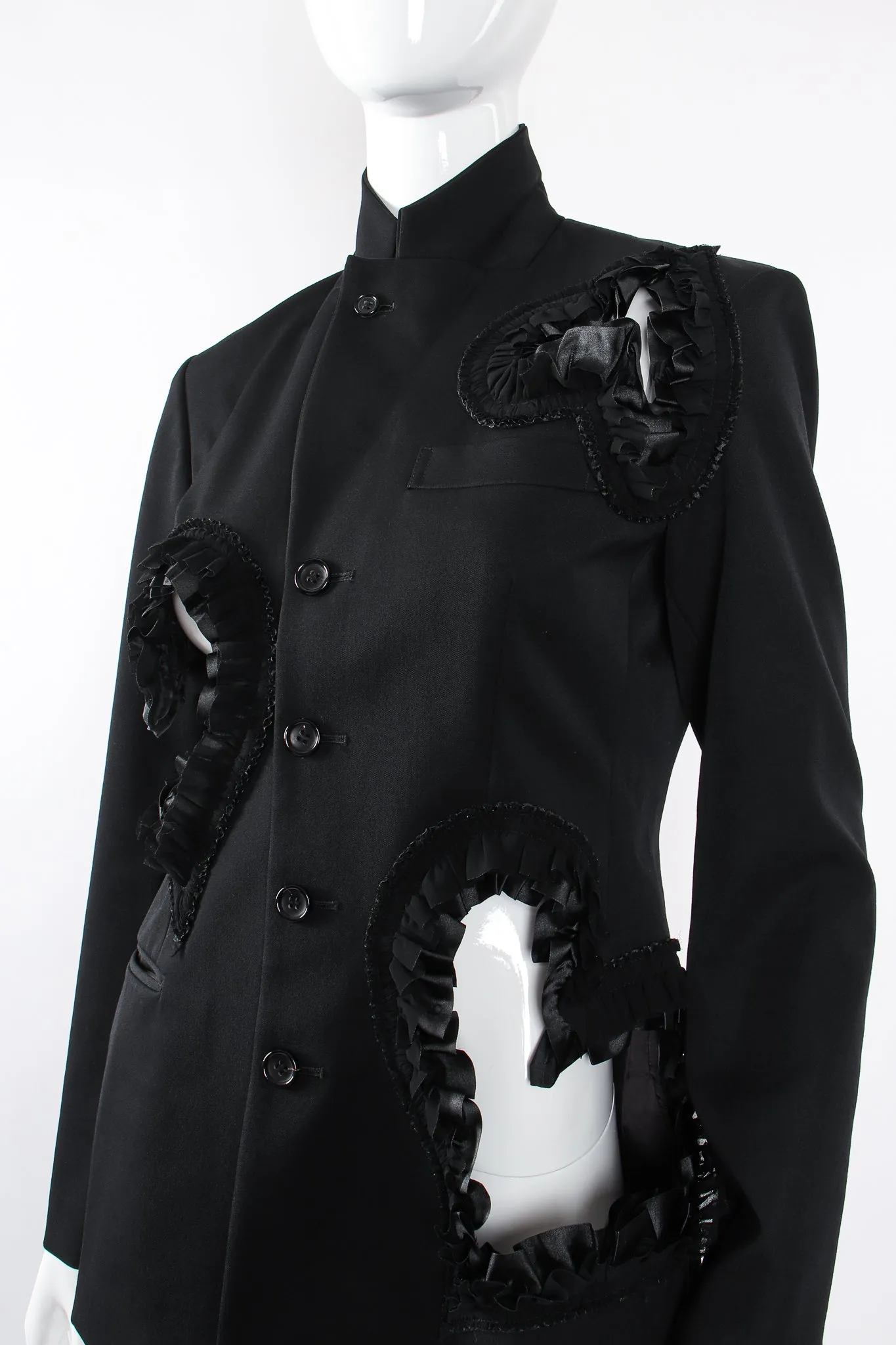 2008 Ruffle Heart Cutout Jacket