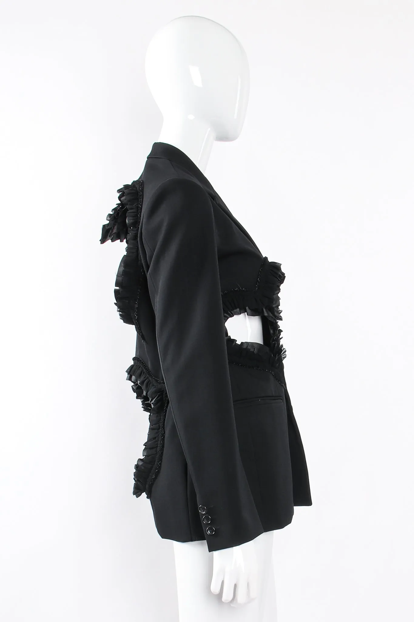 2008 Ruffle Heart Cutout Jacket