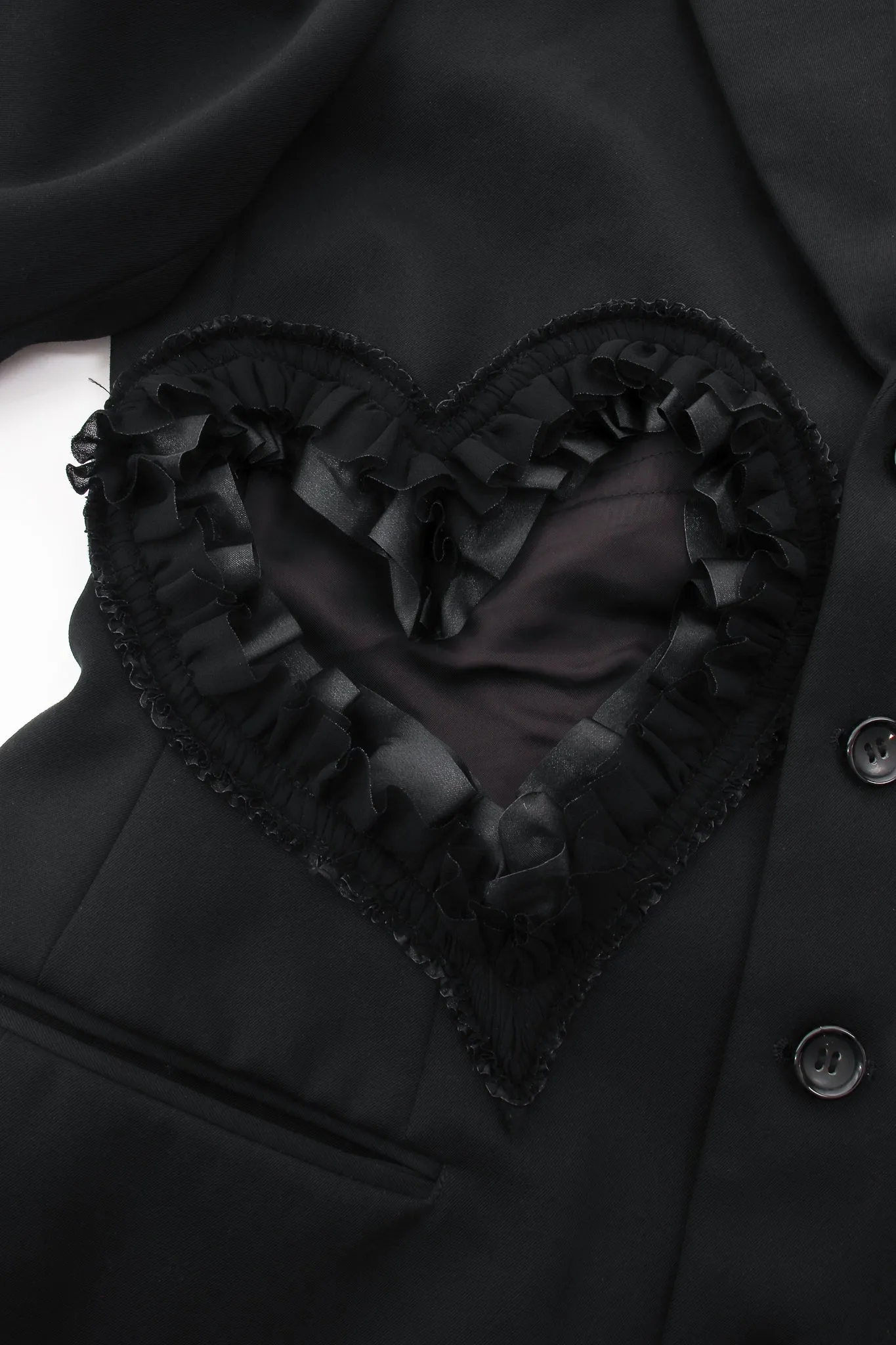 2008 Ruffle Heart Cutout Jacket