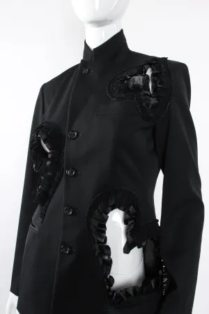 2008 Ruffle Heart Cutout Jacket
