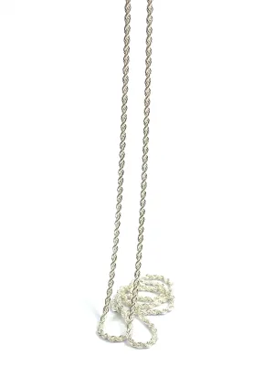 24” 2mm Sterling Silver Rope Chain, Sku: S25FRLC-24