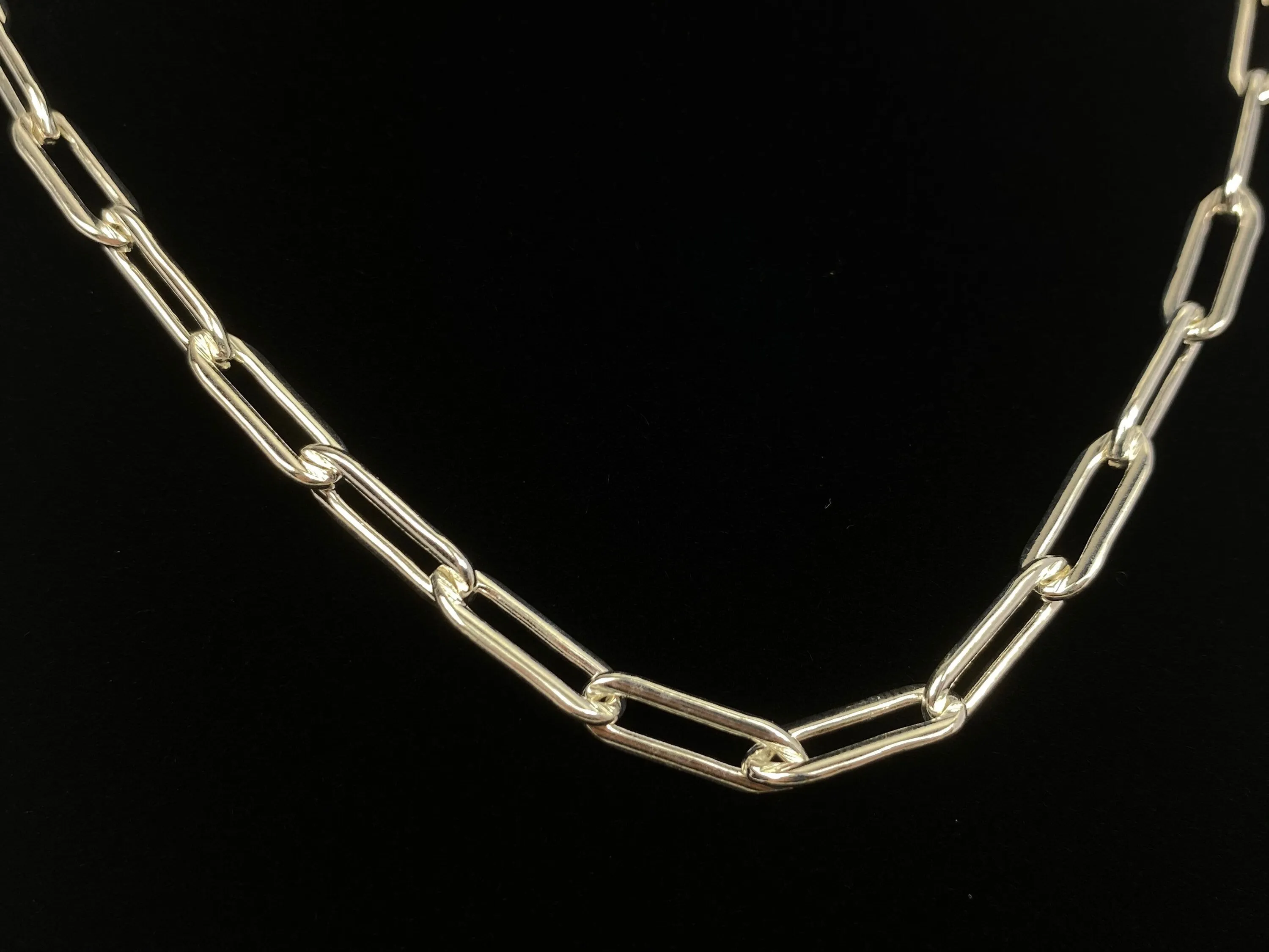 24” Sterling Silver Elongated Chain, Sku: SM25ILC-24