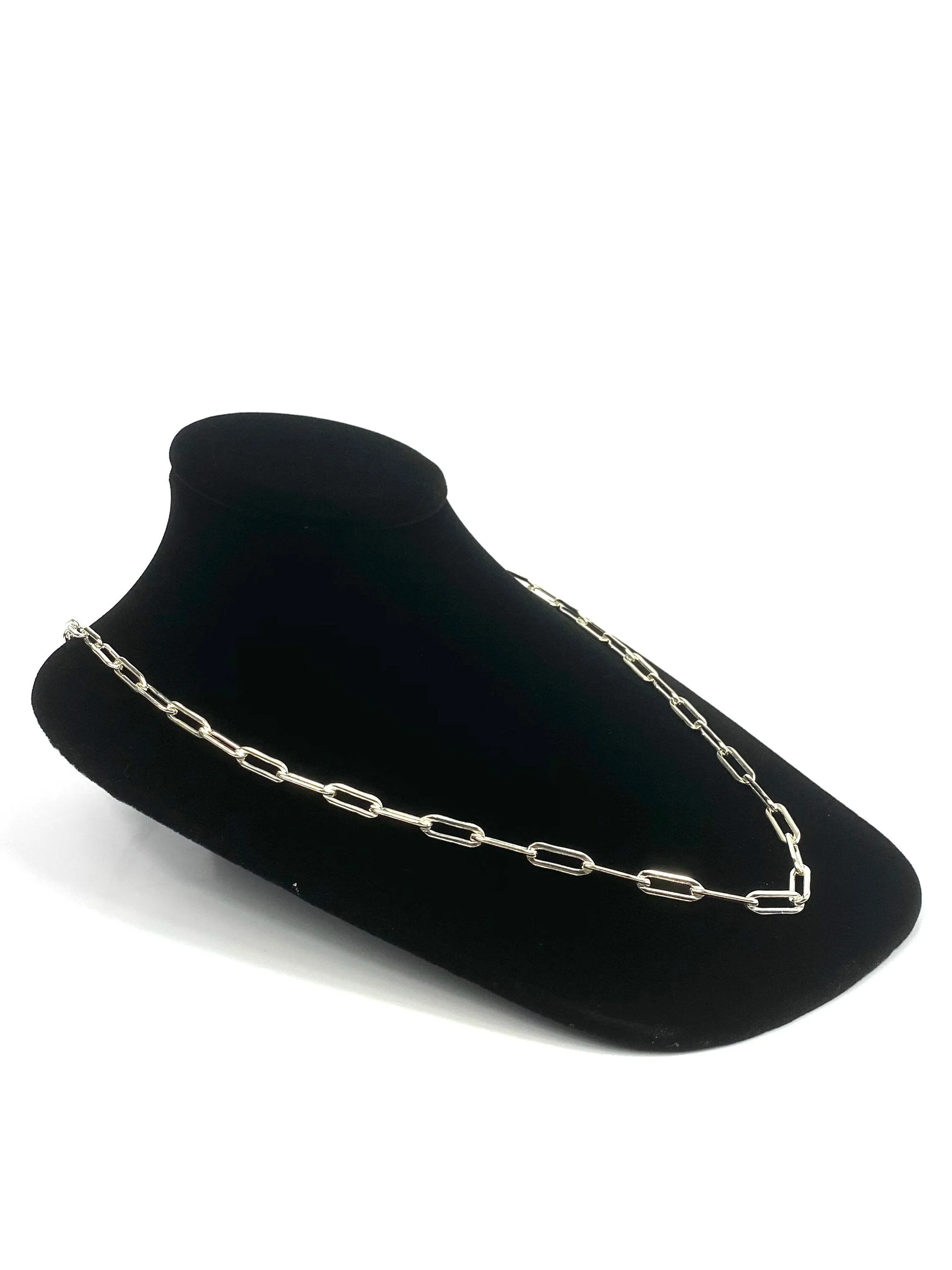 24” Sterling Silver Elongated Chain, Sku: SM25ILC-24