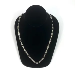24” Sterling Silver Elongated Chain, Sku: SM25ILC-24