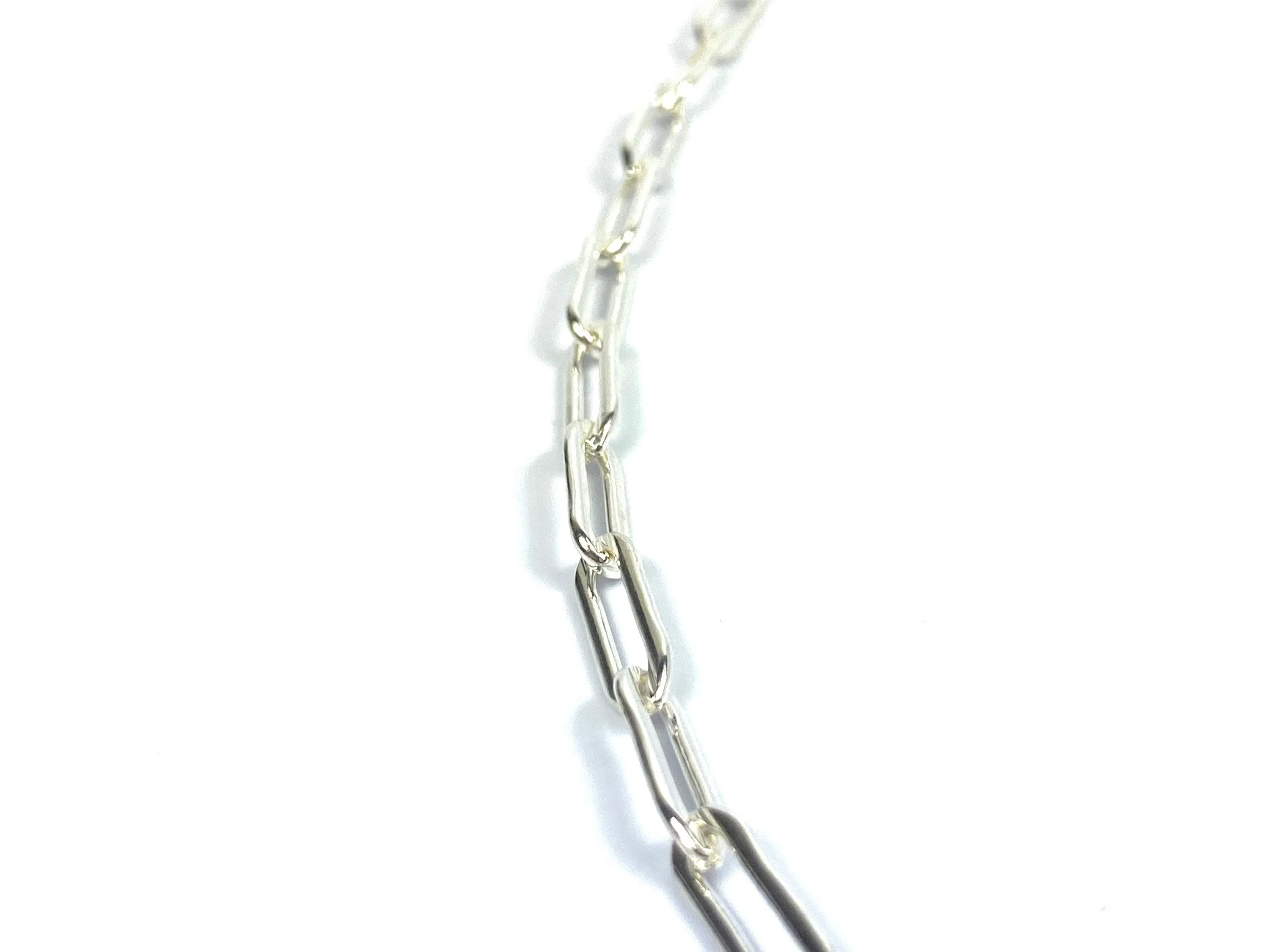 24” Sterling Silver Elongated Chain, Sku: SM25ILC-24