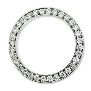 3.75 Carats Custom 36 Mm Mined Diamond Bezel To Fit Rolex Watch Stainless Steel