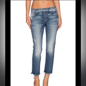 7 for all mankind relaxed skinny ankle cropped jeans size 24