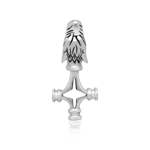 925 Sterling Silver Wolf Cross Pendant (Small)