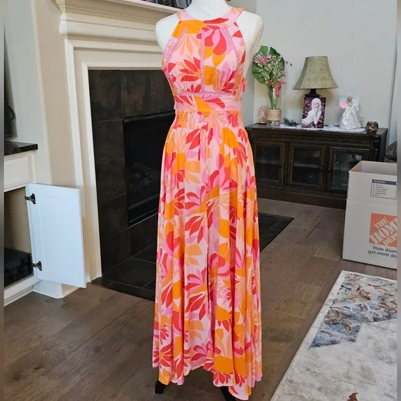 Abel the Label floral Anthropologie Rumi  dress xs