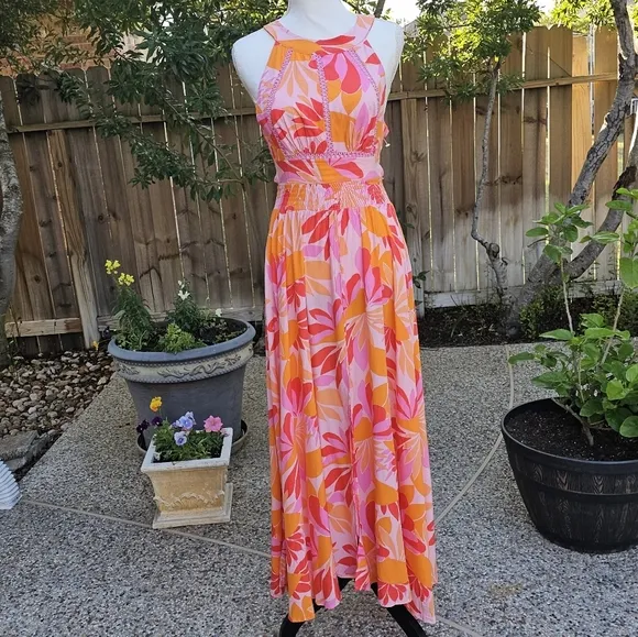 Abel the Label floral Anthropologie Rumi  dress xs
