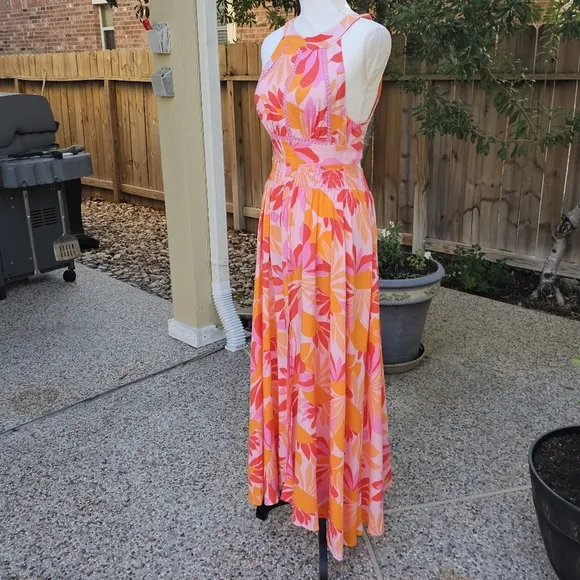 Abel the Label floral Anthropologie Rumi  dress xs