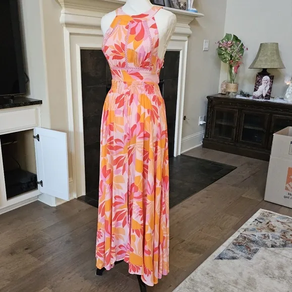 Abel the Label floral Anthropologie Rumi  dress xs