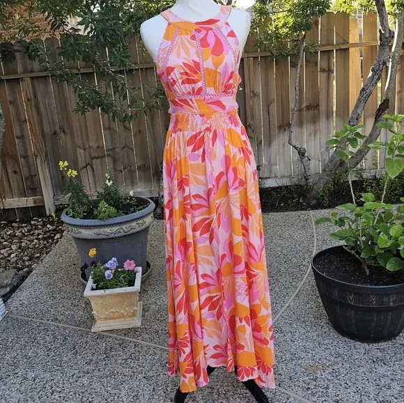 Abel the Label floral Anthropologie Rumi  dress xs