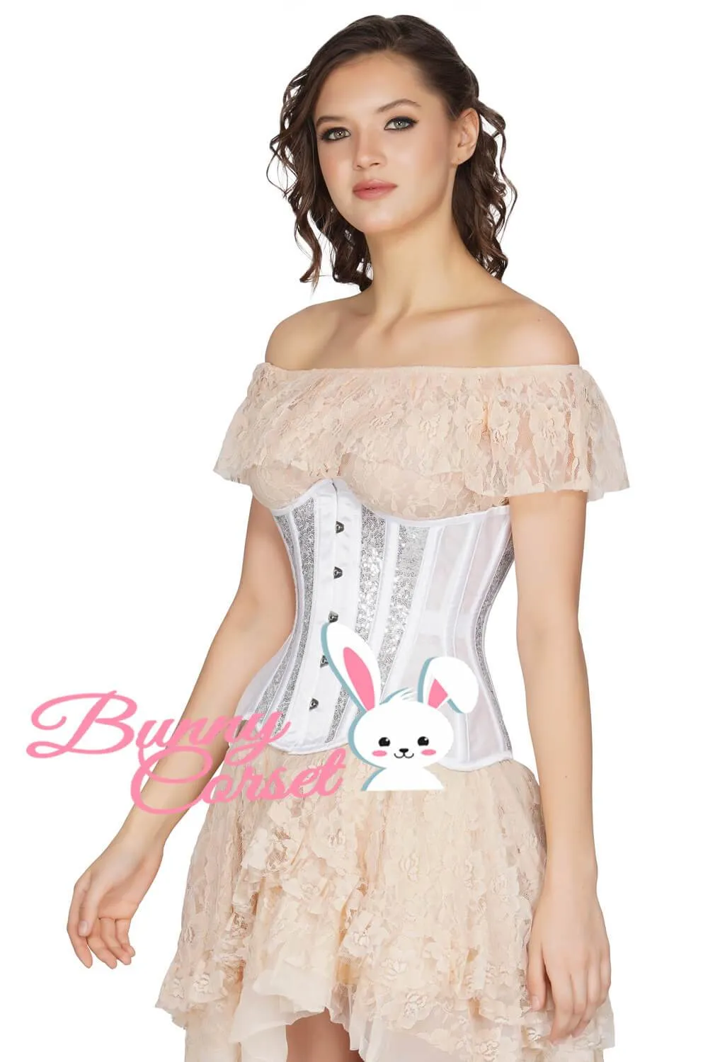 Acarnania Sequin Mesh Corset
