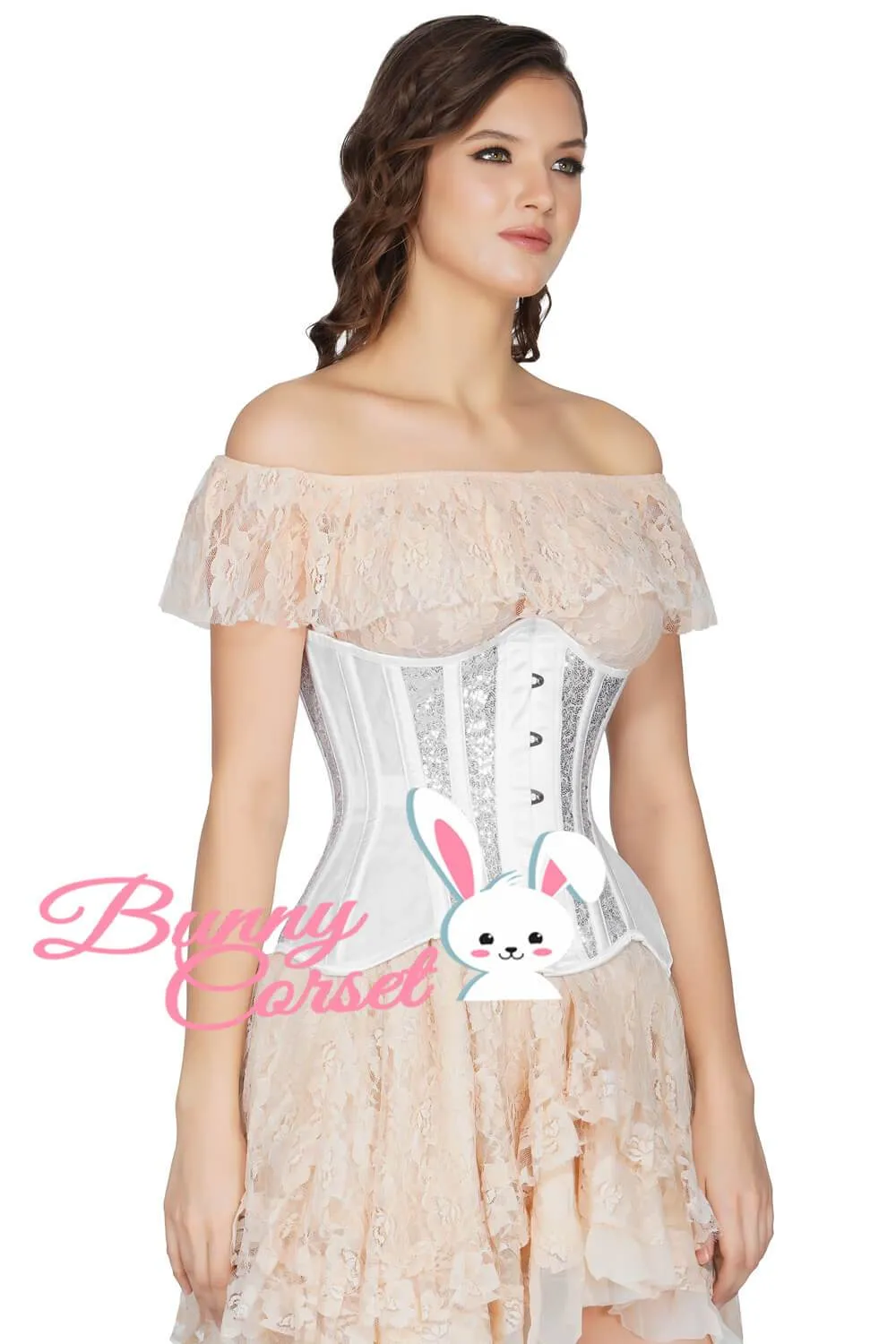 Acarnania Sequin Mesh Corset