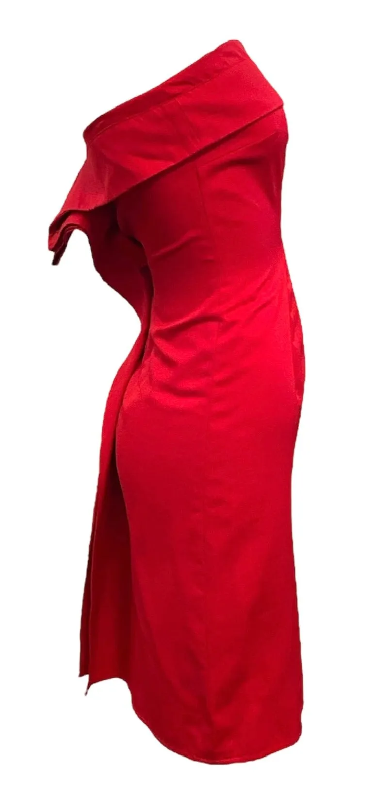 AF Vandervorst Early 2000's Red Strapless Dress