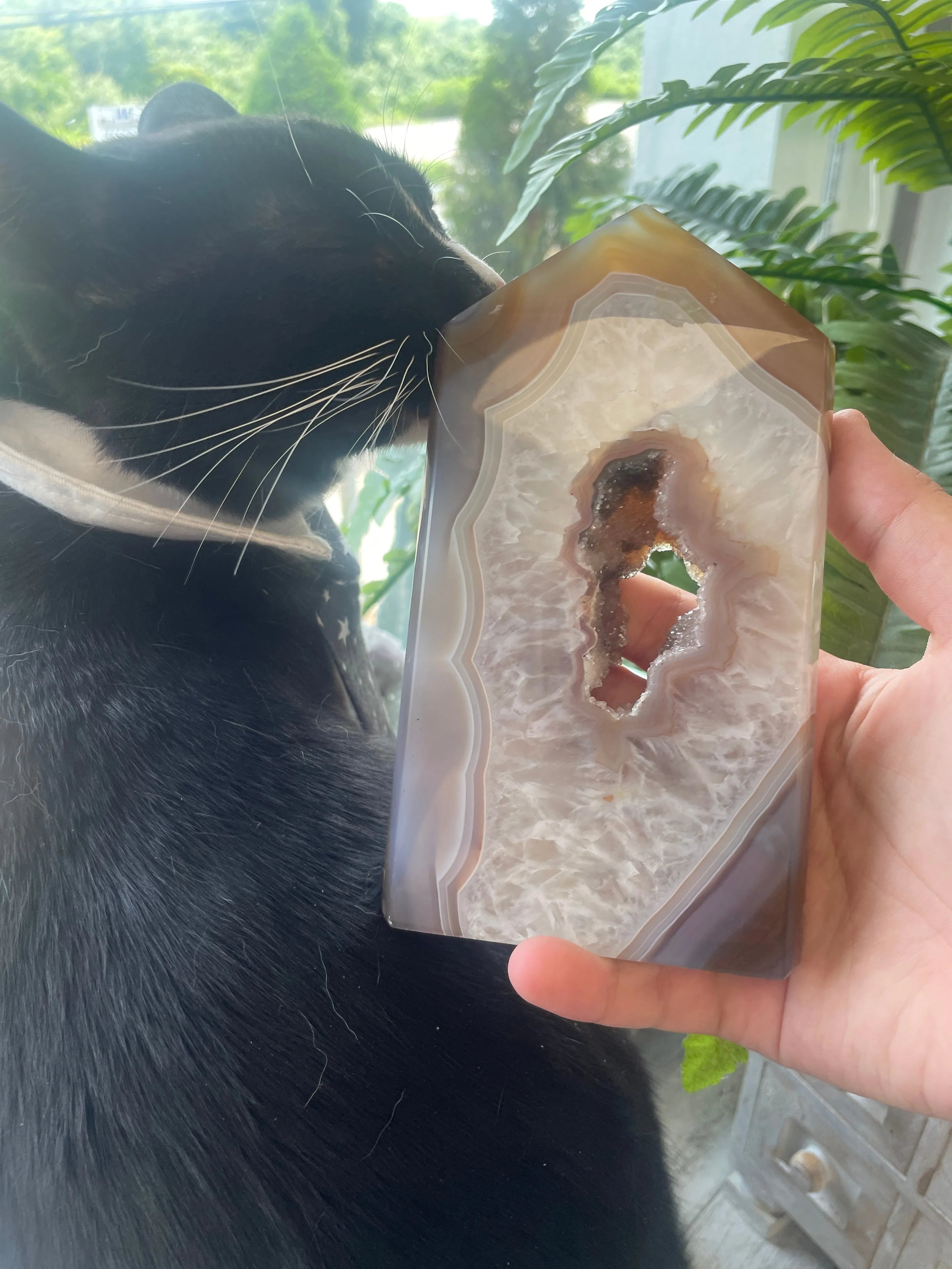 Agate Druzy on stand