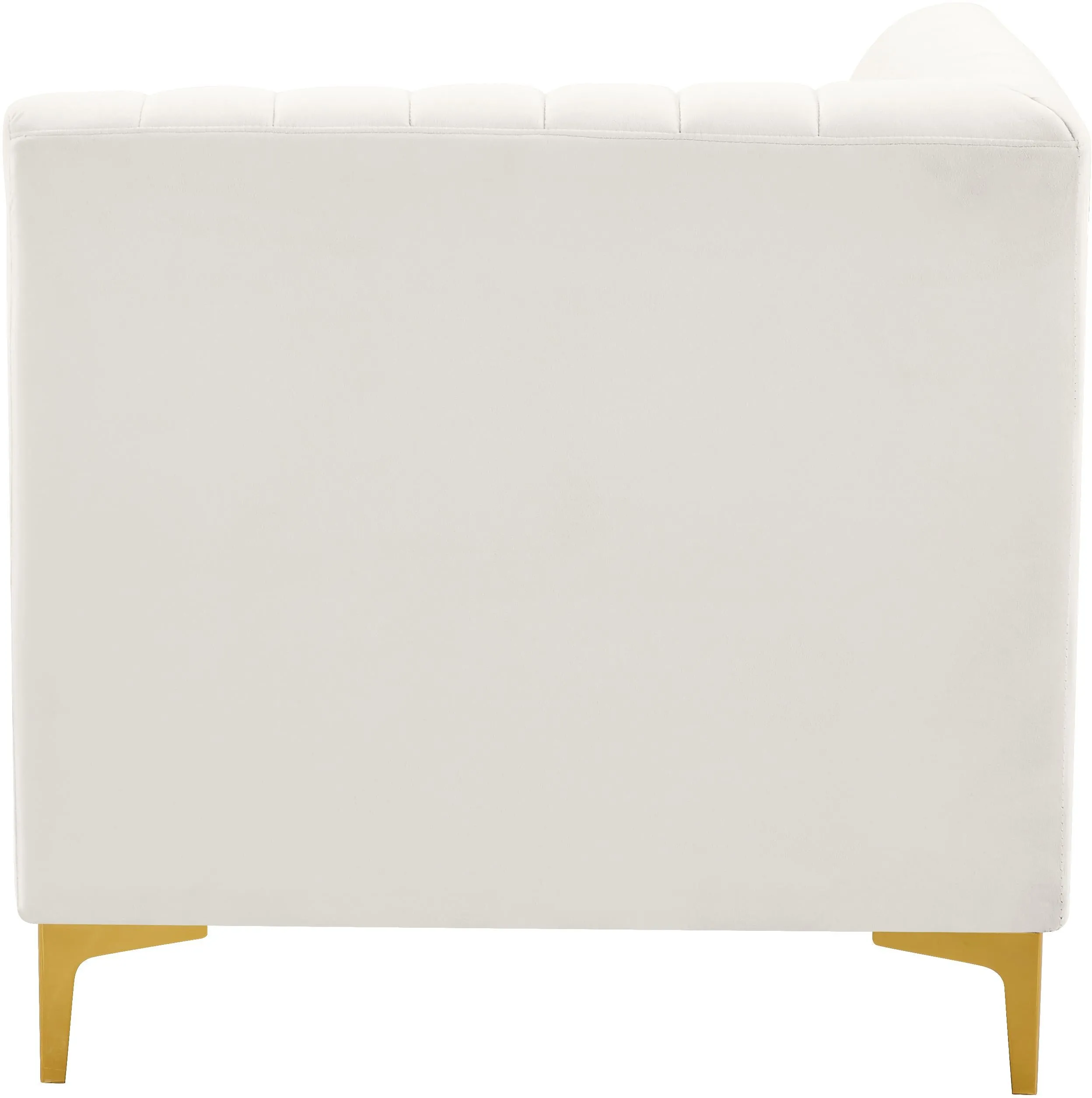 Alina Cream Velvet Corner Chair