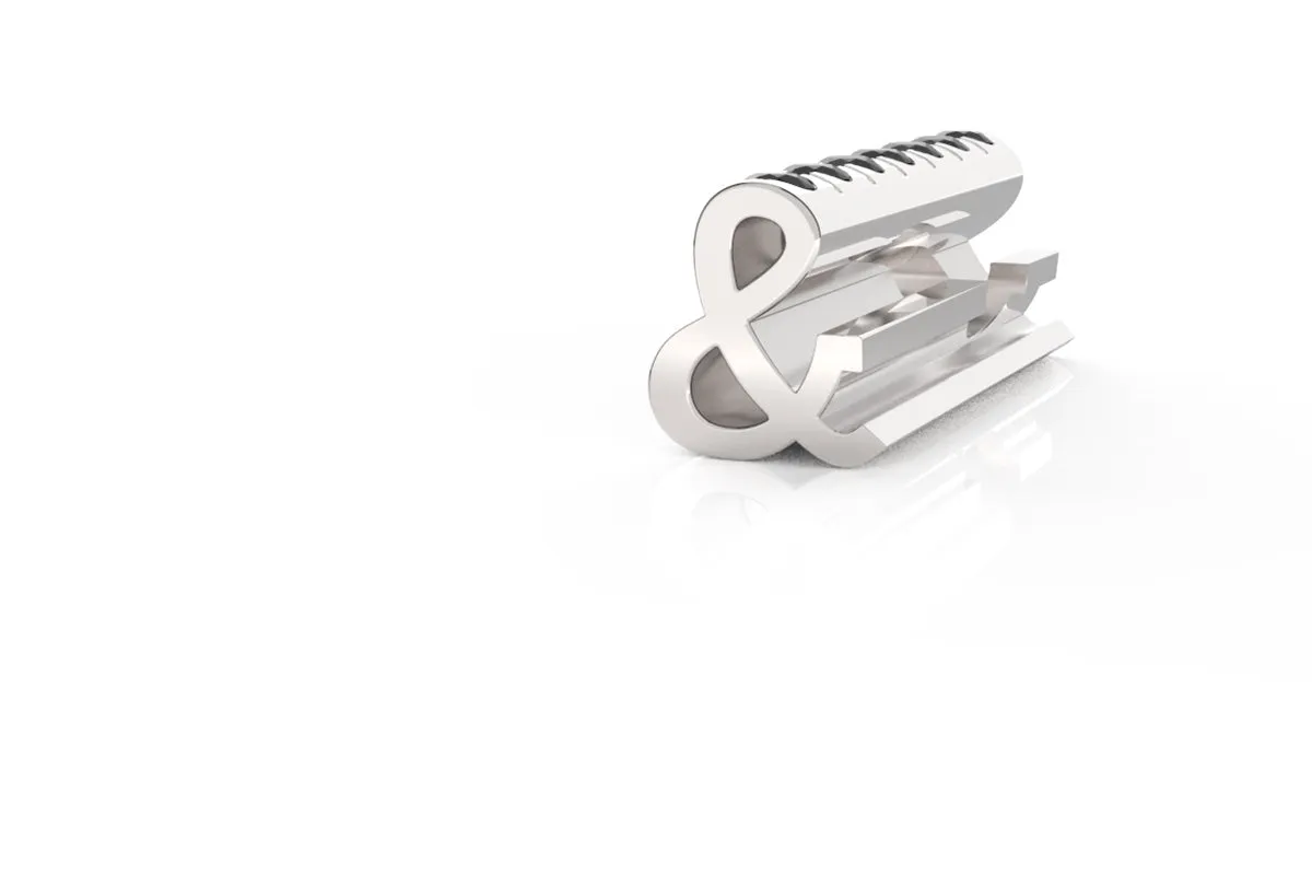 AMPERSAND - Silver Gemstone Pavé - Pendant