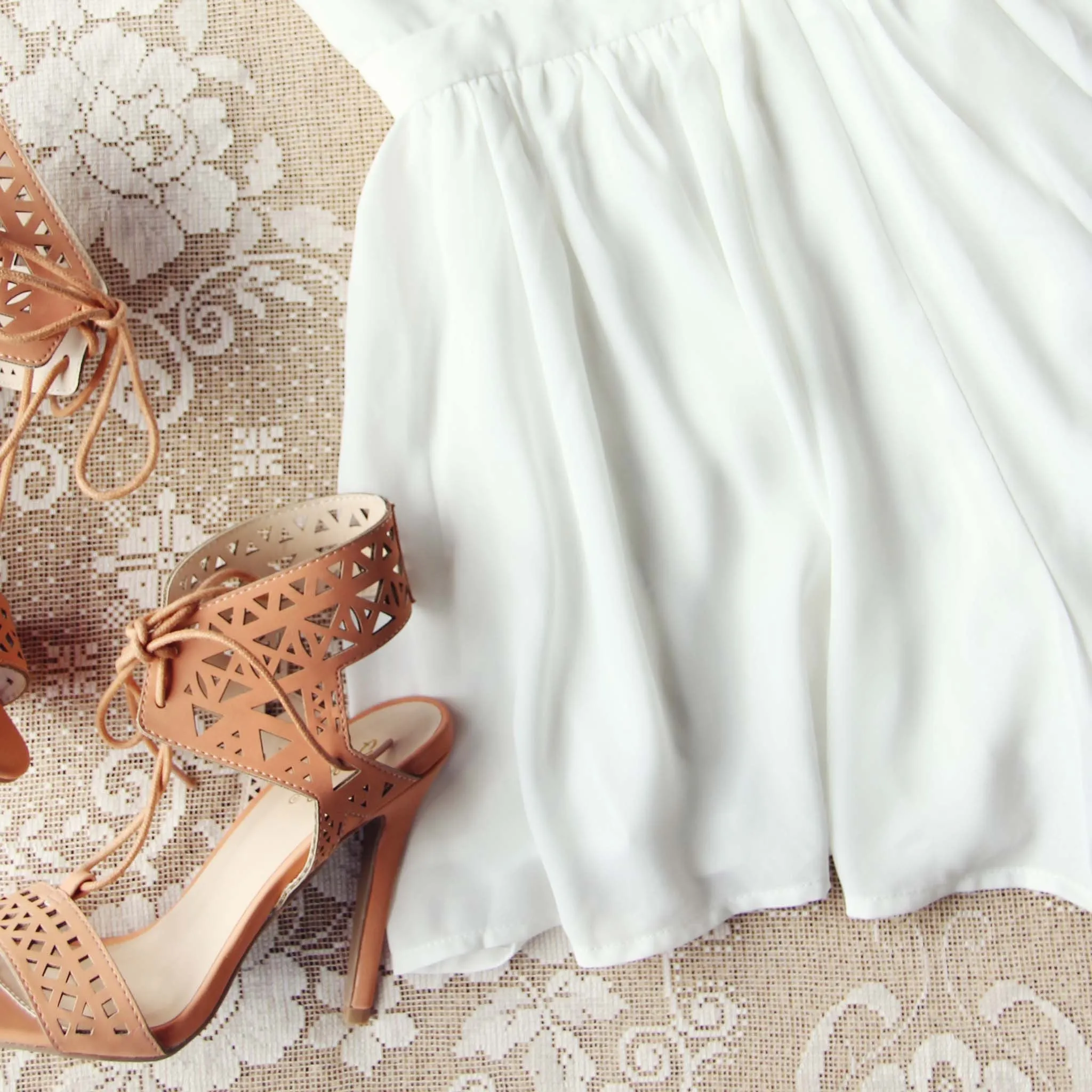 Ancient Rose Romper in White