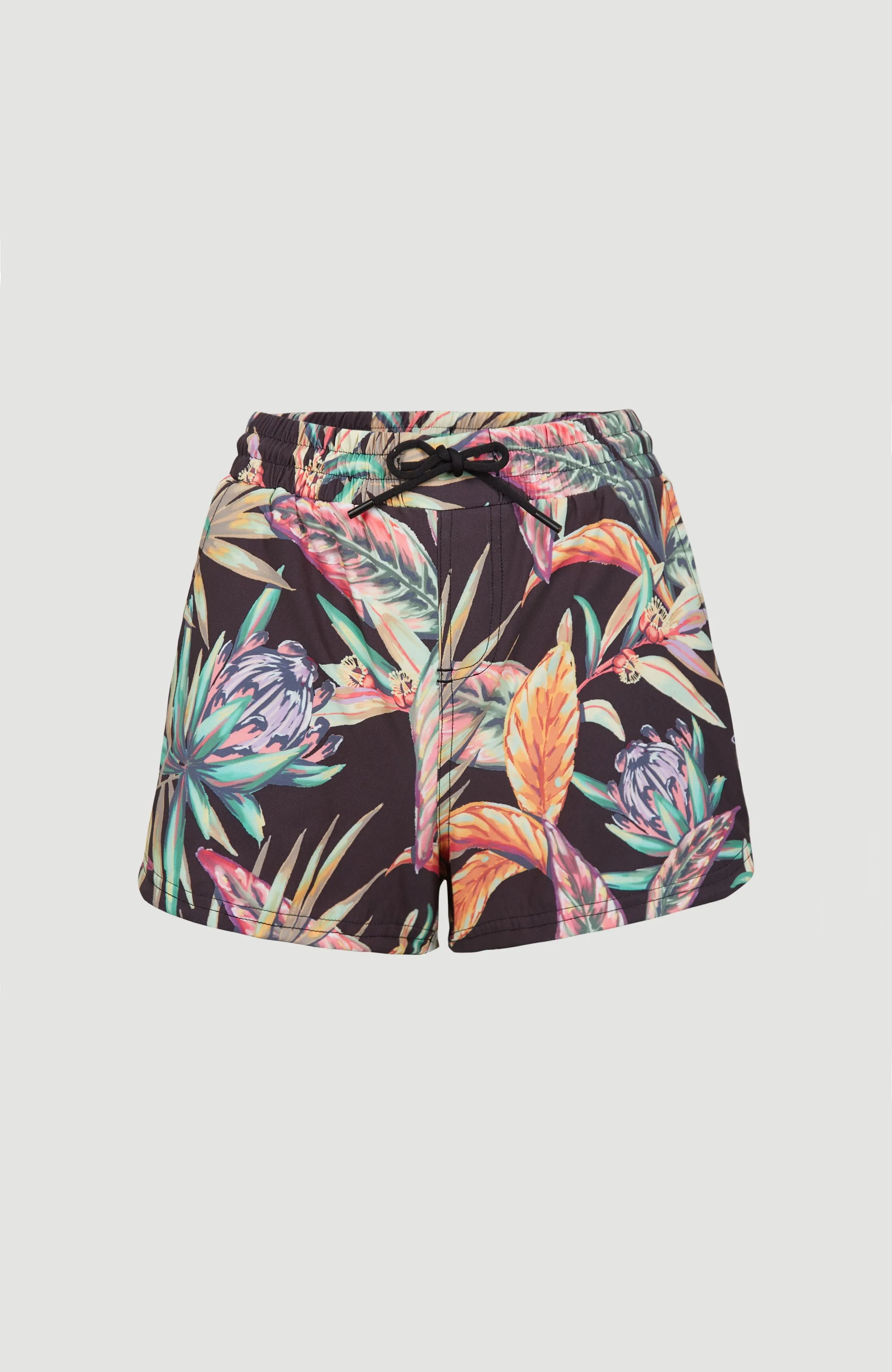 Anglet Badehose | Black Tropical Flower
