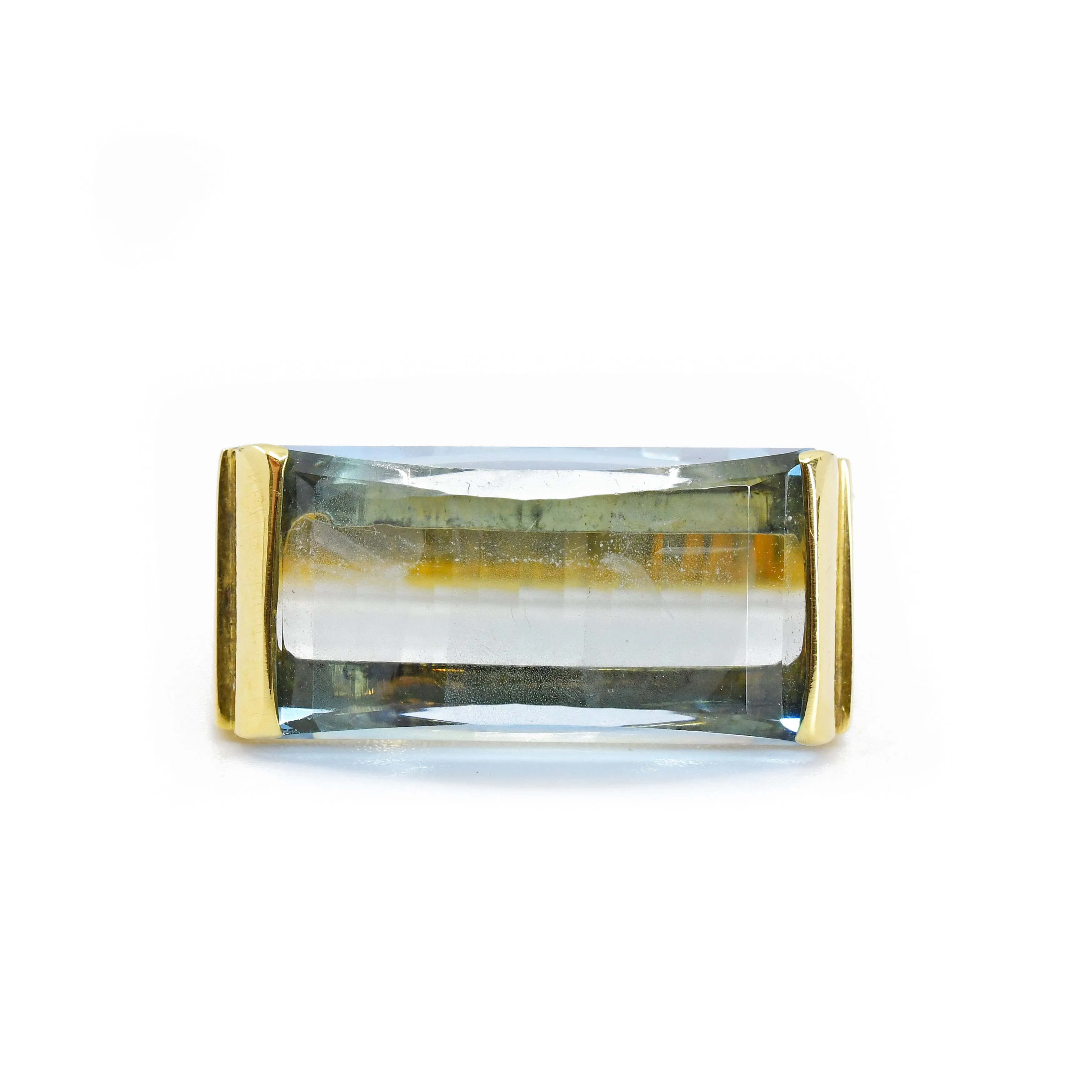 Aquamarine Faceted 18k Handcrafted Ring